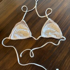 Victoria’s Secret embellished rhinestone swimsuit top